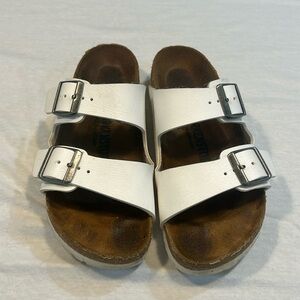 White Leather Birkenstocks